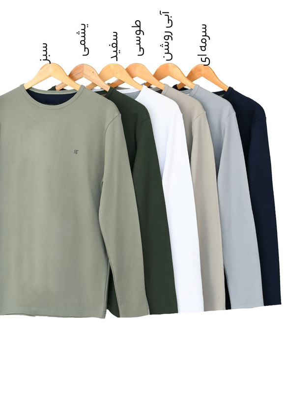 بلوز مردانه ساده مدل یقه گرد