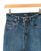 شلوار جین مدل واید پایین کات آبی