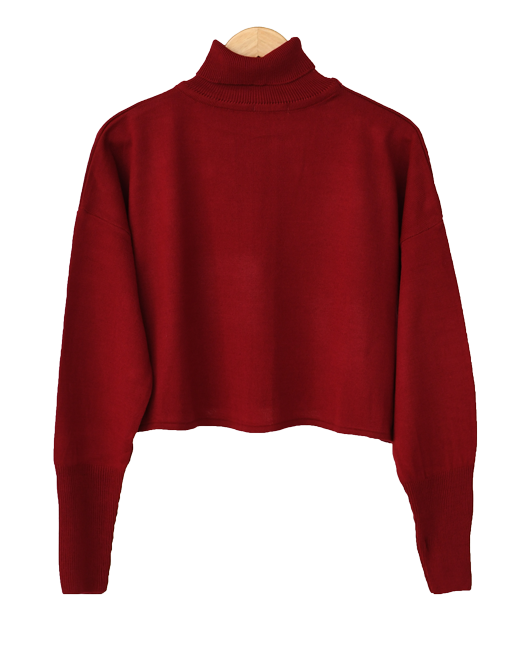 بافت یقه اسکی مدل کراپ