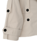 ترنچ کت کتان مدل یقه ایستاده