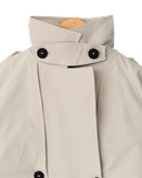 ترنچ کت کتان مدل یقه ایستاده