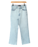 شلوار جین آبی روشن مدل پایین کات