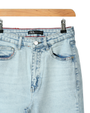 شلوار جین آبی روشن مدل پایین کات