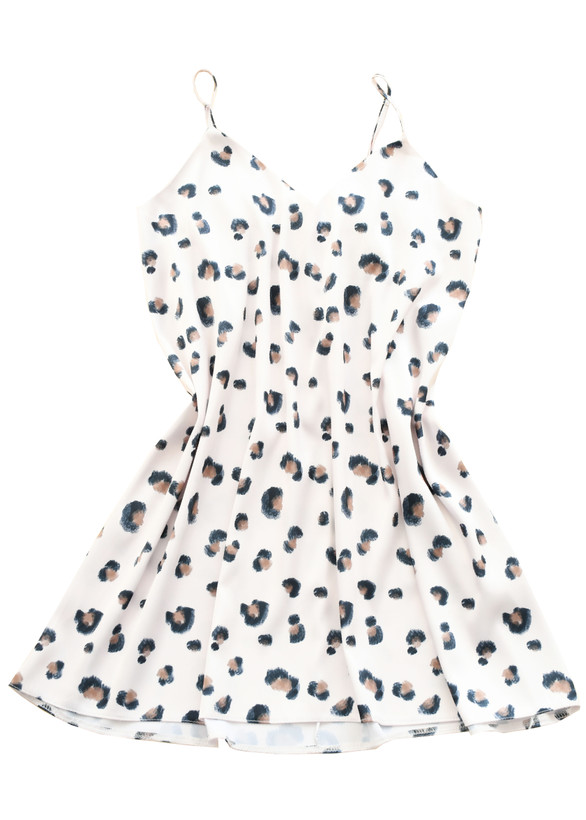 پیراهن ساتن طرح دار