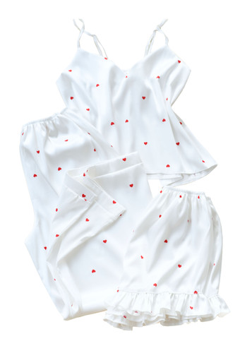 ست سه تیکه ساتن طرح دار