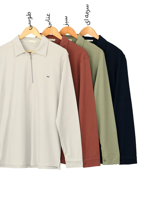 بلوز مردانه نیم زیپ