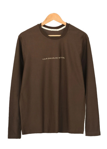 بلوز مردانه یقه گرد آستین بلند طرح دار